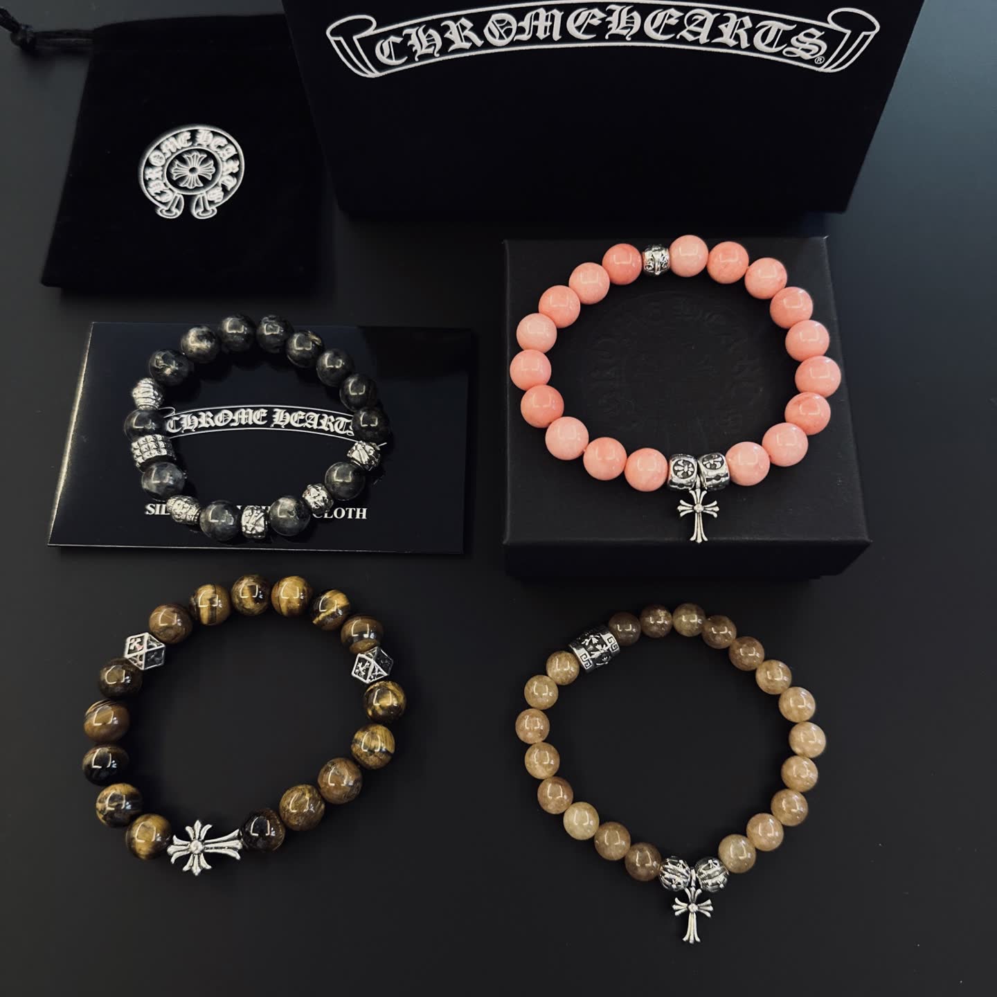 Chrome Hearts Beaded Bracelets Set Chrome Hearts Beaded Bracelets Set